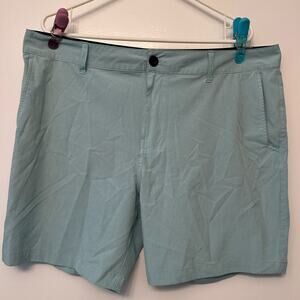 RSQ Men’s Hybrid Shorts Size 38 Light Blue Casual Walk Shorts Flat Front